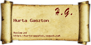 Hurta Gaszton névjegykártya